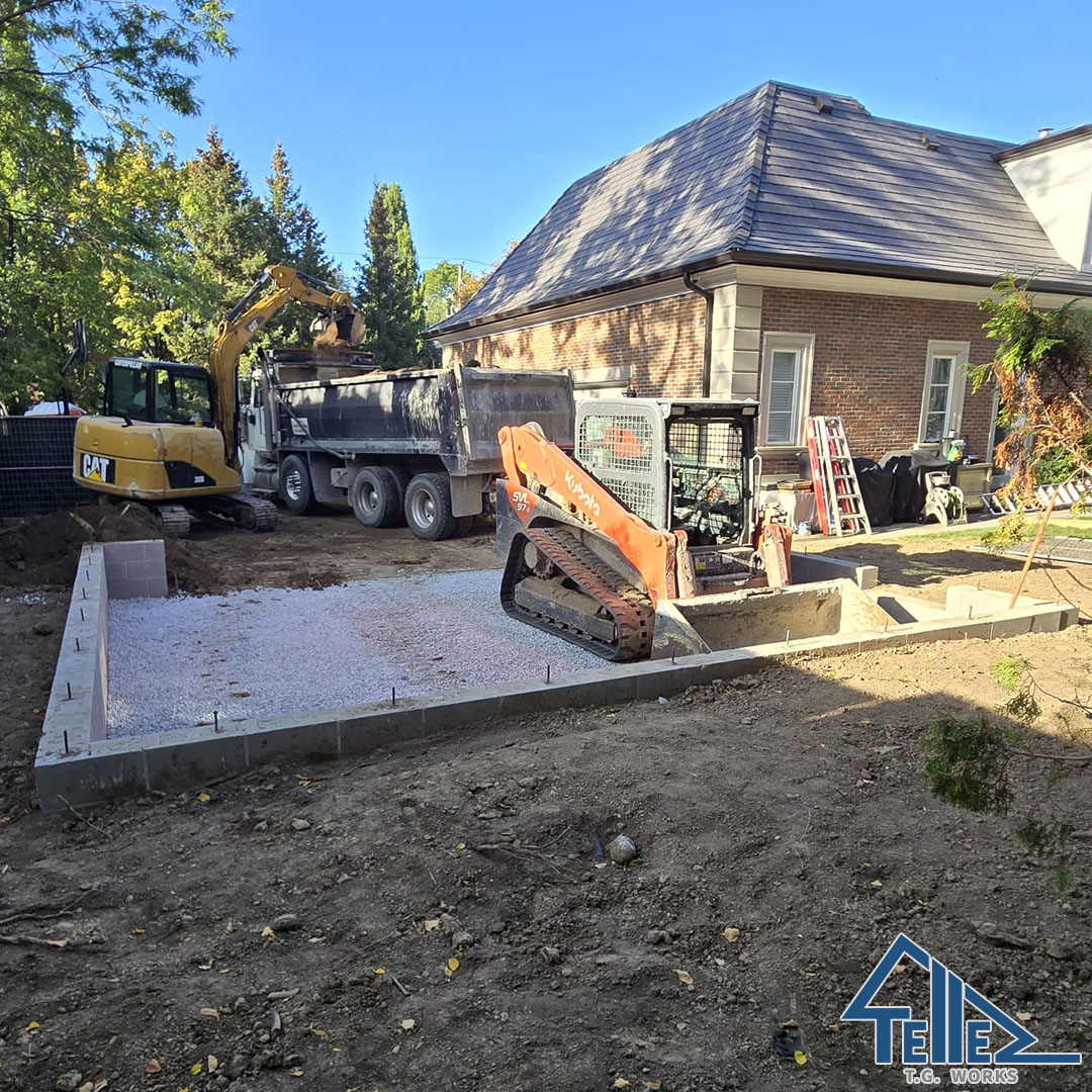 Concrete foundation pad and excavation work in the GTA